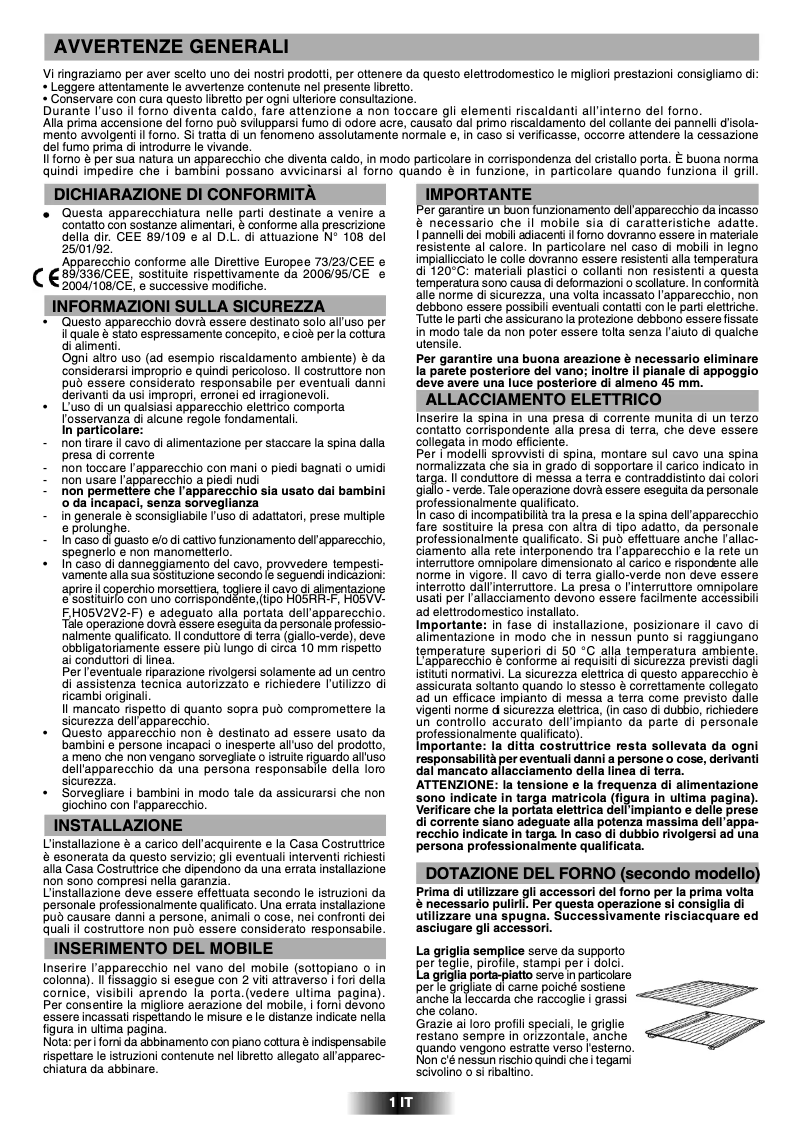 Page 1 de la notice Manuel utilisateur Candy FPP 609 X
