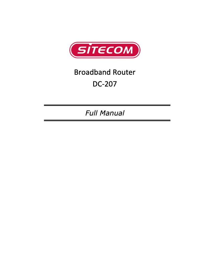 Page n°1 - Manuel utilisateur Sitecom DC-207
