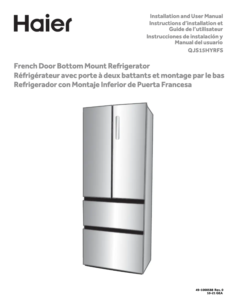Page n°1 - Manuel utilisateur Haier QJS15HYRFS