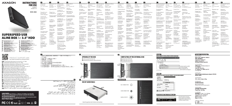 Page n°1 - Manuel utilisateur Axagon EE35-XA3