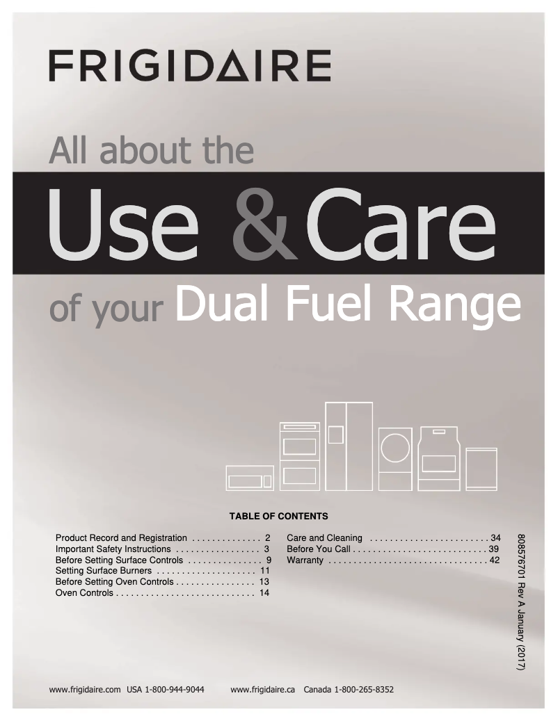 Página 1 del manual Manual de instrucciones Frigidaire FGDF4085TS