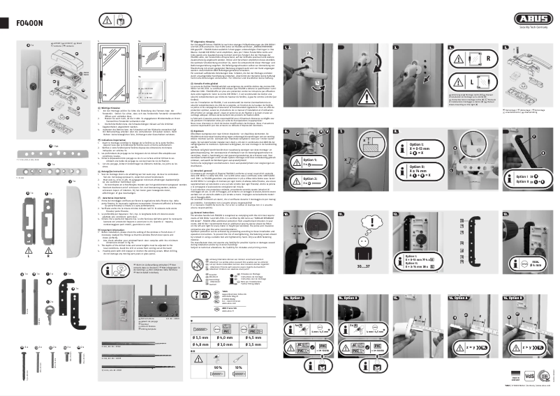 Page n°1 - Guide d'installation Abus FUFT50051W