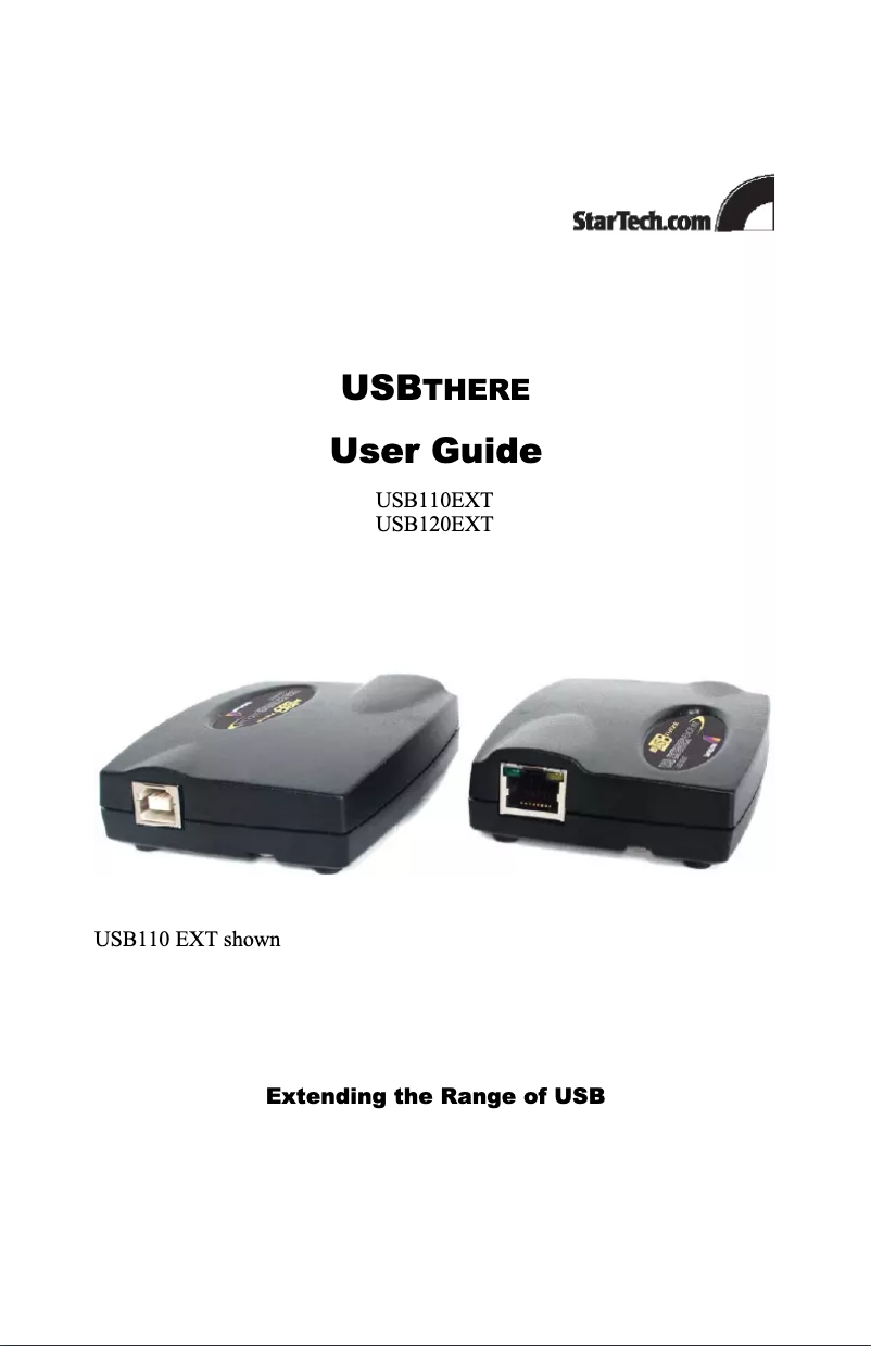 Page n°1 - Manuel utilisateur StarTech.com USB110EXT