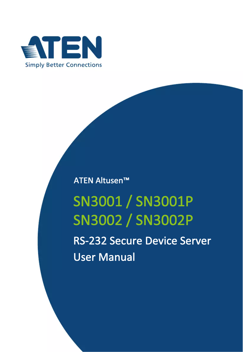 Page n°1 - Manuel utilisateur ATen SN3002