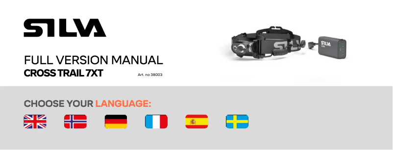 Image de la première page du manuel de l'appareil Trail Speed 7XT