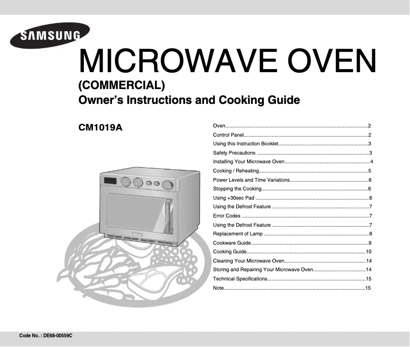Page n°1 - Manuel utilisateur Samsung CM1019A