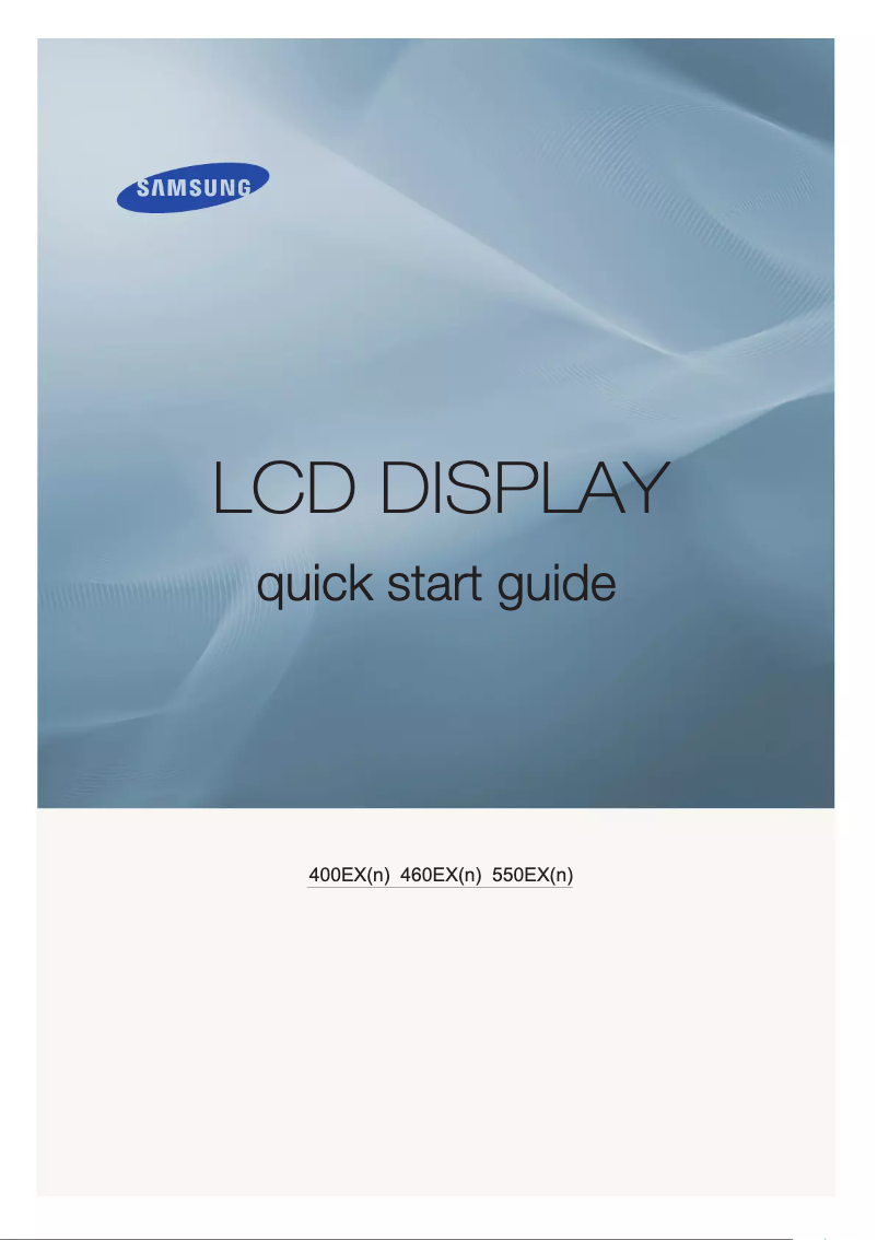 Page 1 de la notice Guide d'installation Samsung SyncMaster 400EXn