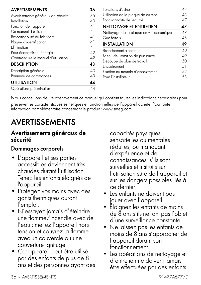 Image de la première page du manuel de l'appareil SIB2641D