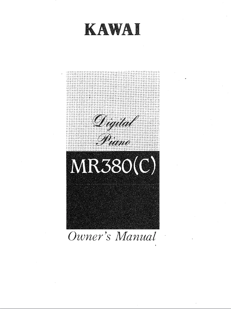 Image de la première page du manuel de l'appareil MR380C