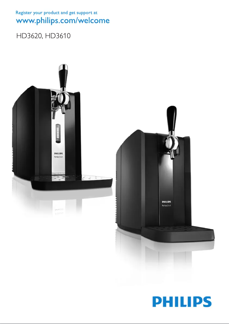 Page 1 de la notice Manuel utilisateur Philips PerfectDraft HD3610