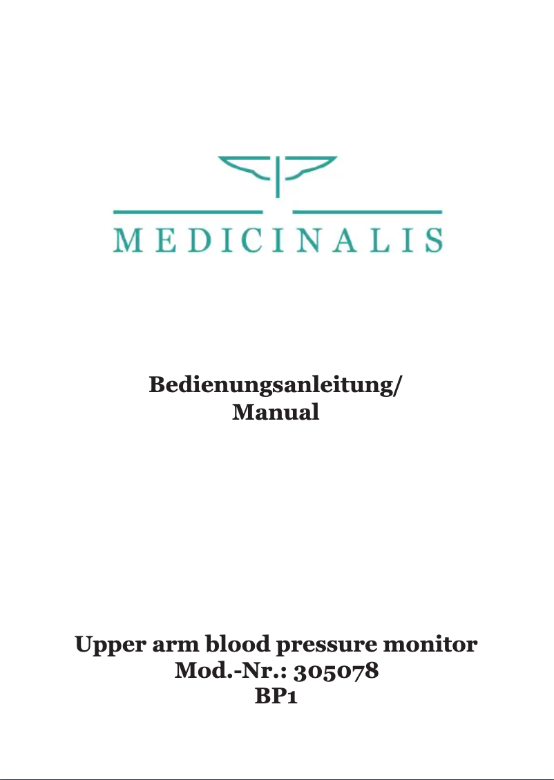 Page 1 de la notice Manuel utilisateur Medicinalis 305078