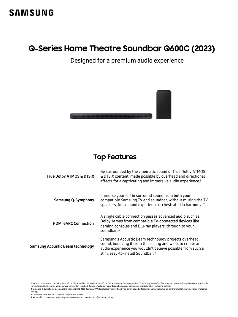 Image de la première page du manuel de l'appareil HW-Q600C