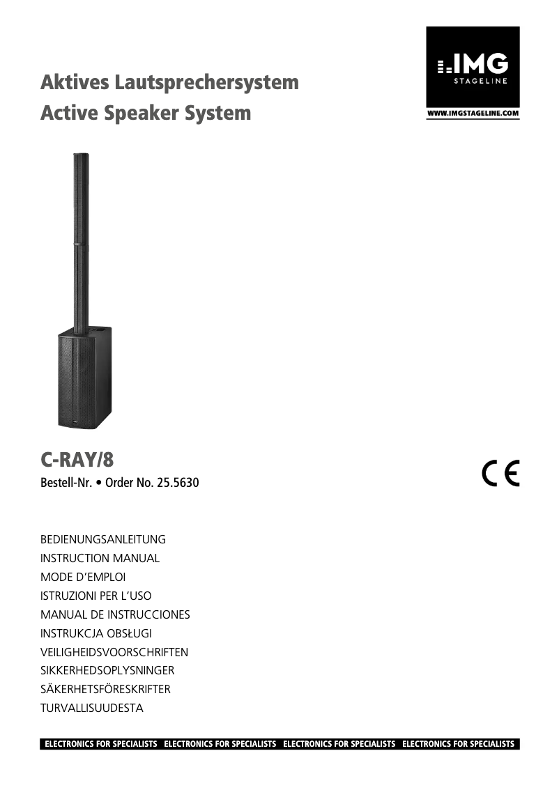 Page 1 de la notice Manuel utilisateur IMG Stageline C-RAY/8