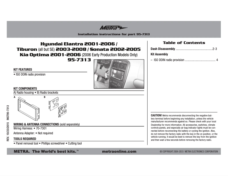 Image de la première page du manuel de l'appareil 95-7313