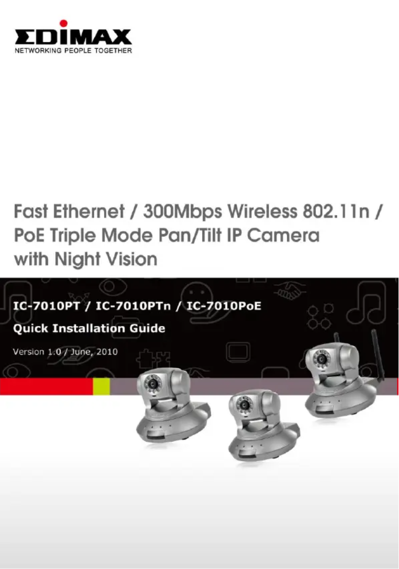 Page 1 de la notice Manuel utilisateur Edimax IC-7010PTn