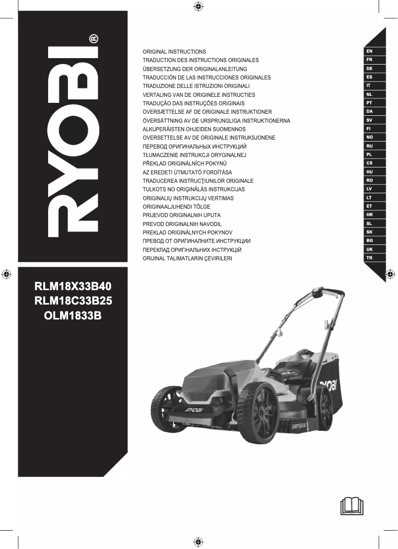 Página 1 del manual Manual de usuario RYOBI One+ RLM18X33B40