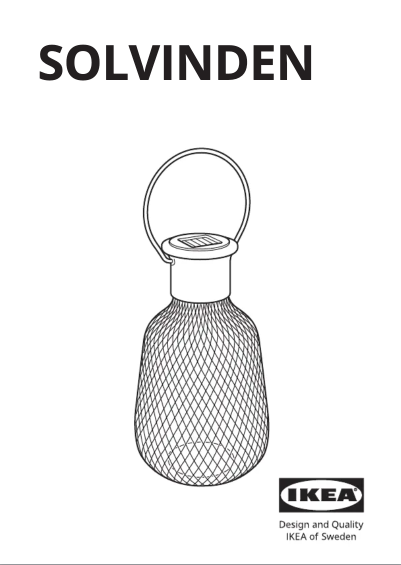 Page 1 de la notice Manuel utilisateur Ikea SOLVINDEN 605.138.46