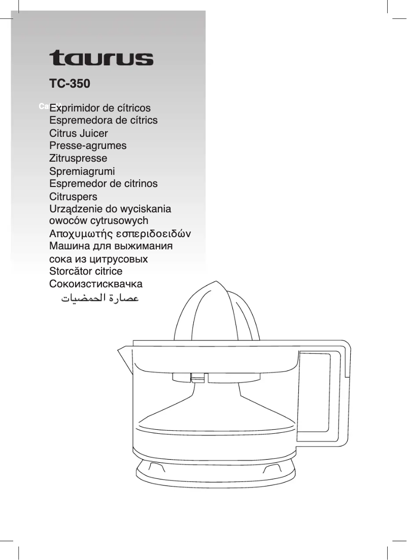 Page n°1 - Manuel utilisateur Taurus TC-350