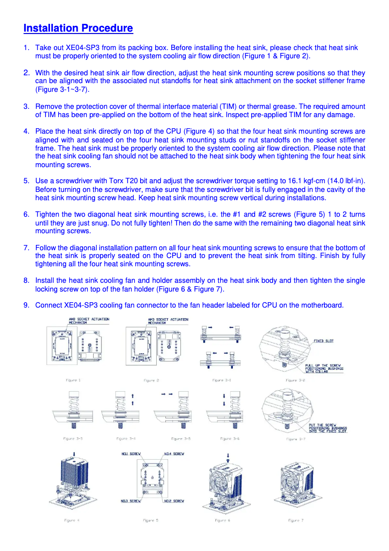 Page n°1 - Manuel utilisateur Silverstone XE04-SP3