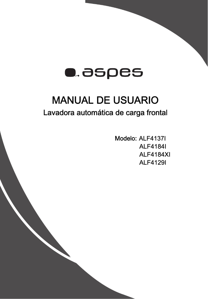 Image de la première page du manuel de l'appareil ALF4184XI
