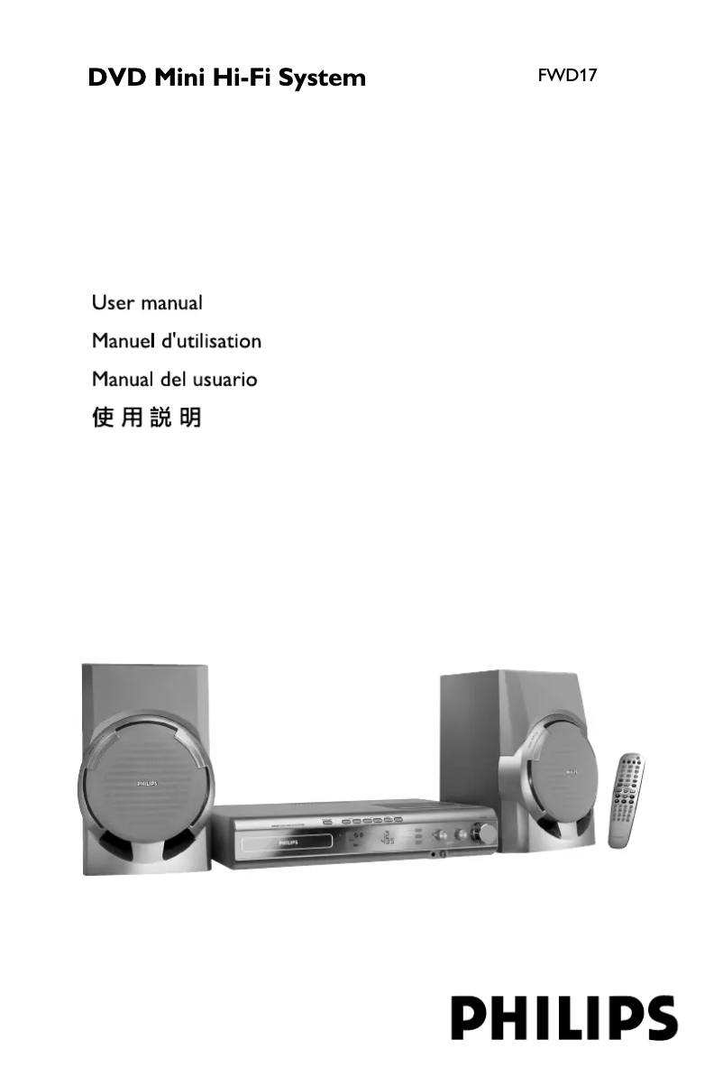 Page 1 de la notice Manuel utilisateur Philips FWD17