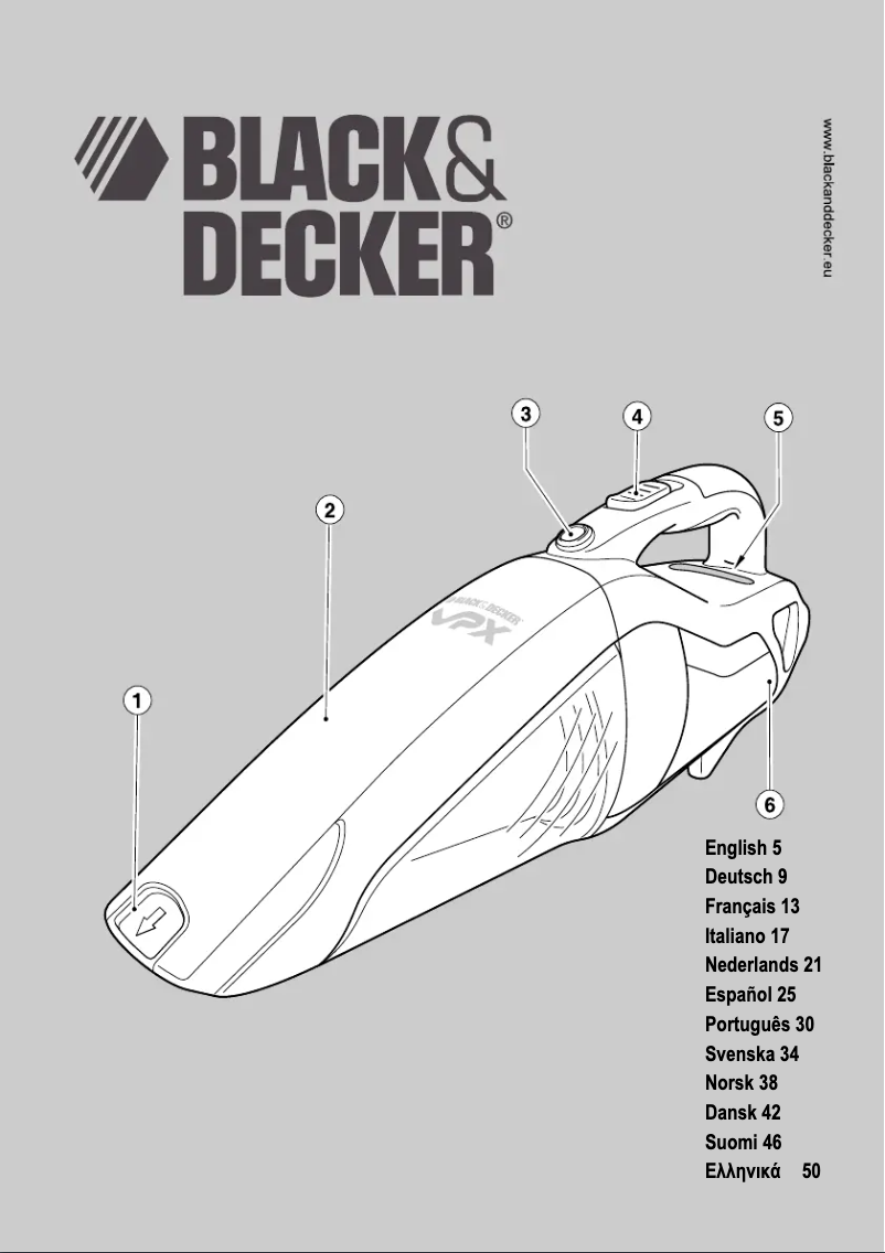 Página 1 del manual Manual de usuario Black & Decker VPX2102