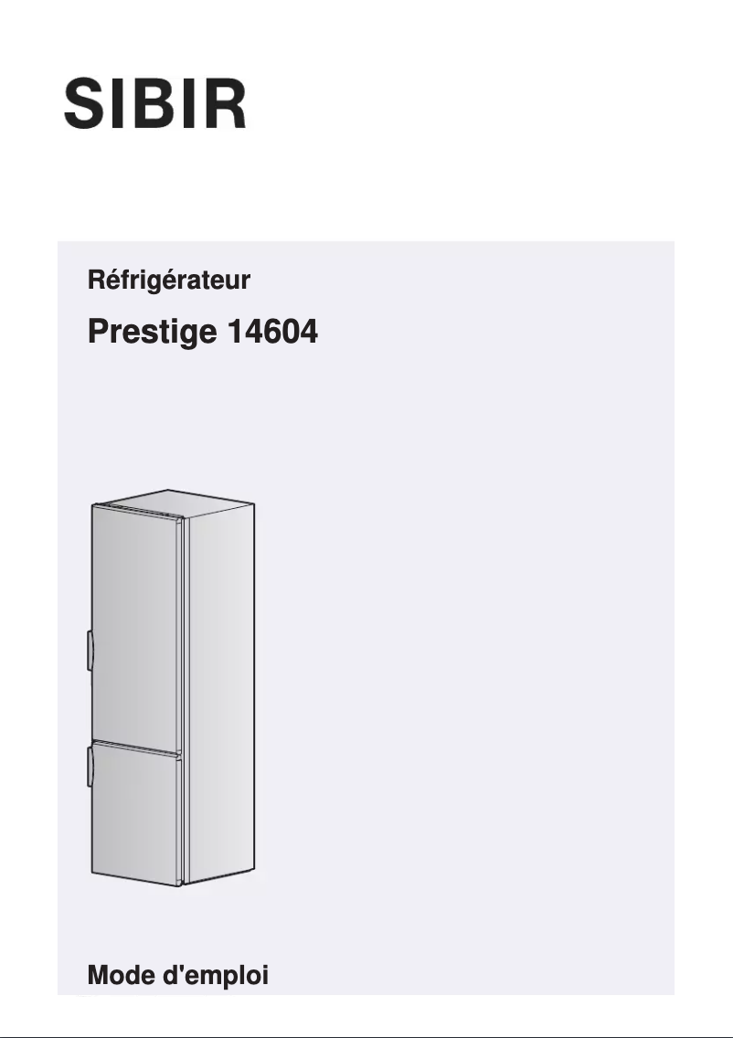 Page 1 de la notice Manuel utilisateur SIBIR Prestige 14604 Swiss