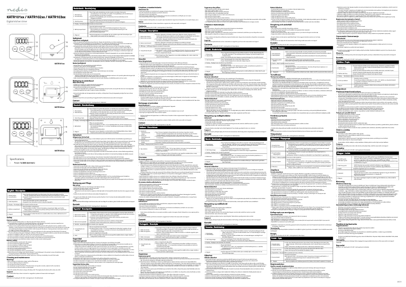 Page 1 de la notice Manuel utilisateur Nedis KATR102BK