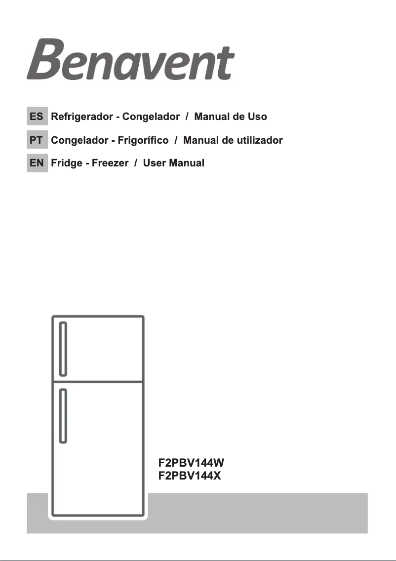 Page n°1 - Manuel utilisateur Benavent F2PBV144W