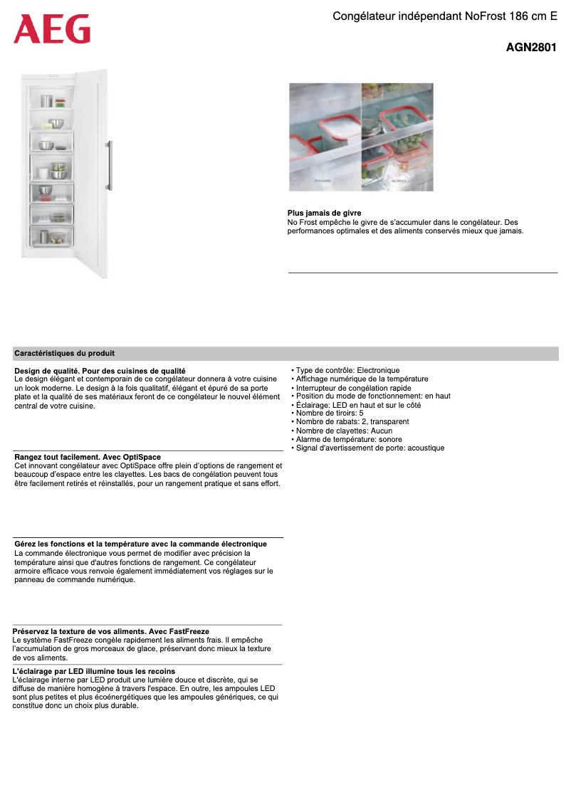 Image de la première page du manuel de l'appareil AGN2801