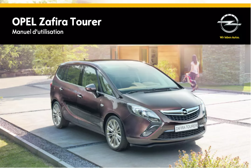 Image de la première page du manuel de l'appareil Zafira Tourer (2015)