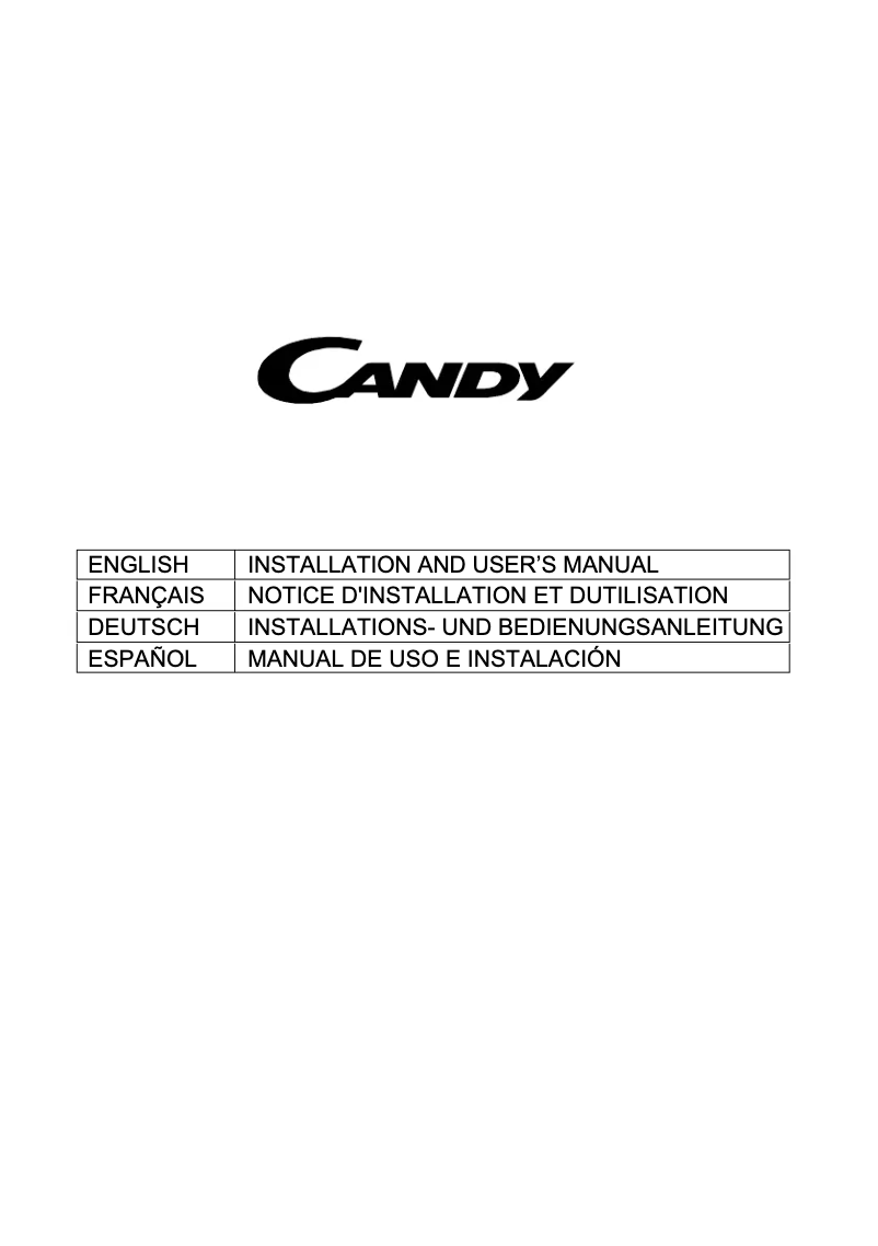 Page 1 de la notice Manuel utilisateur Candy CTS6CEXWIFI