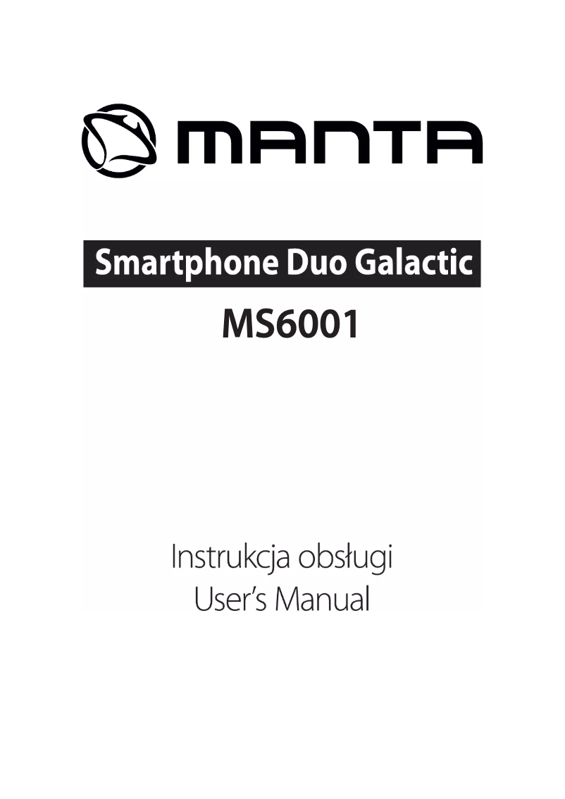 Page 1 de la notice Manuel utilisateur Manta Duo Galactic MS6001