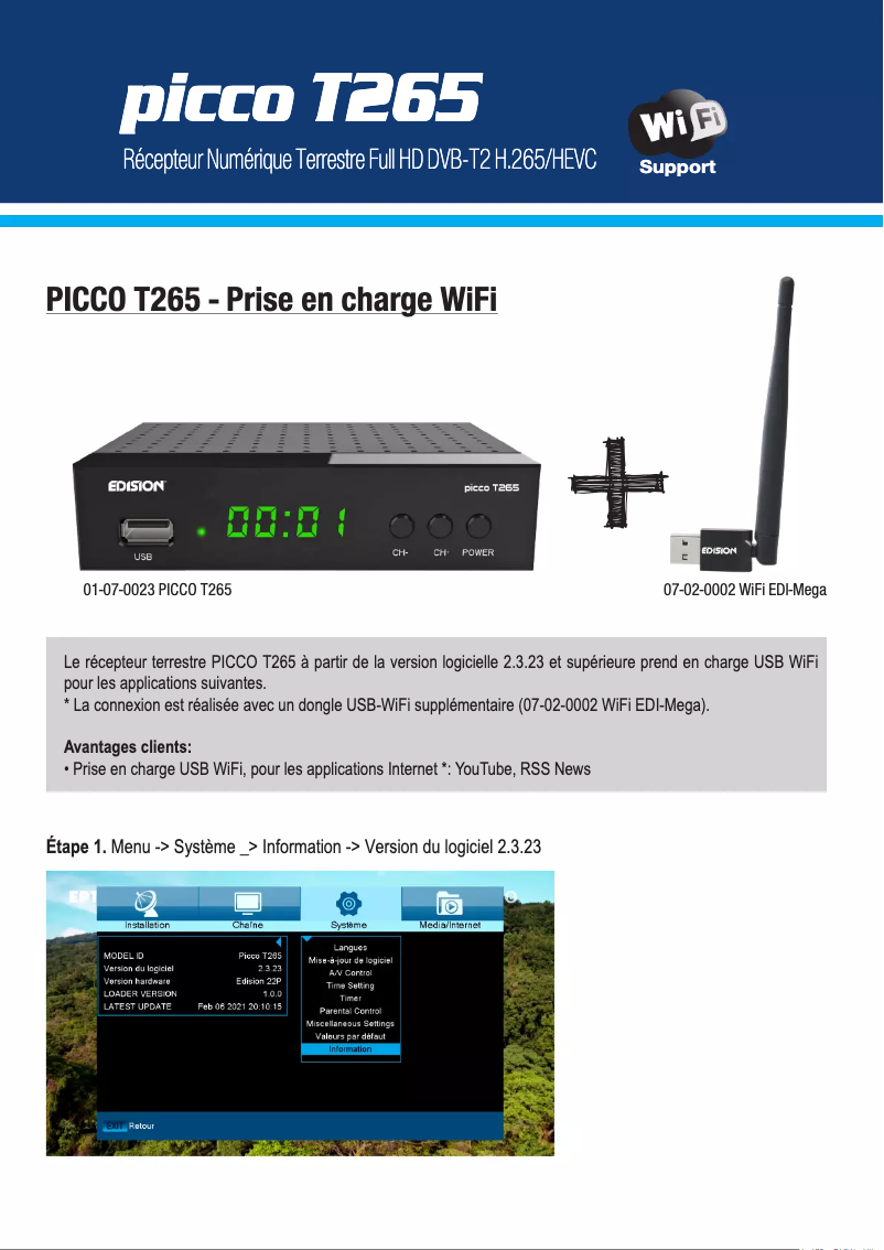 Image de la première page du manuel de l'appareil Picco T265