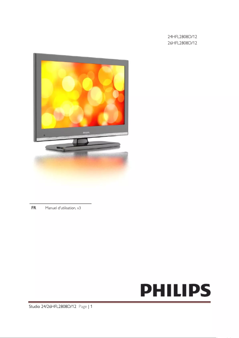Page 1 de la notice Manuel utilisateur Philips 24HFL2808D