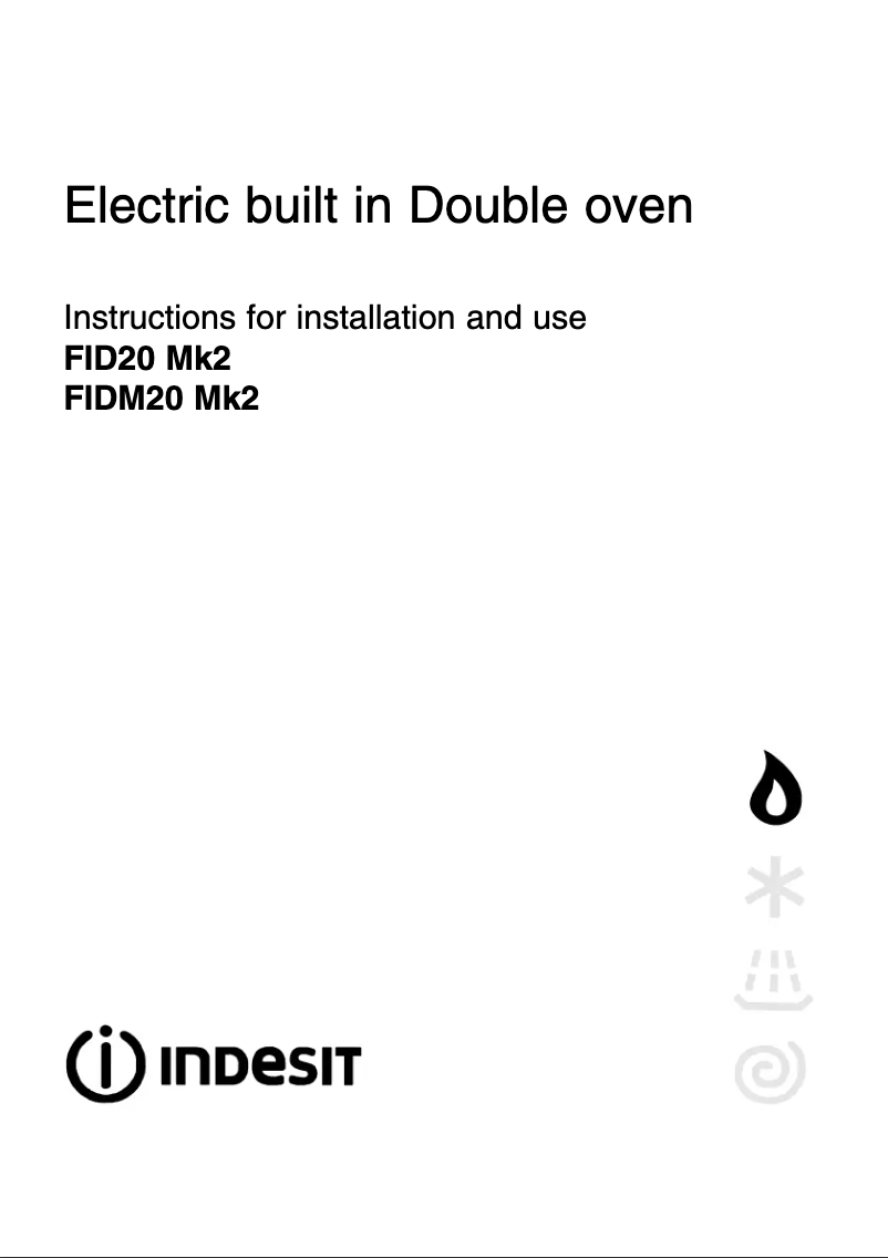 Page 1 de la notice Manuel utilisateur Indesit FIDM20 MK2