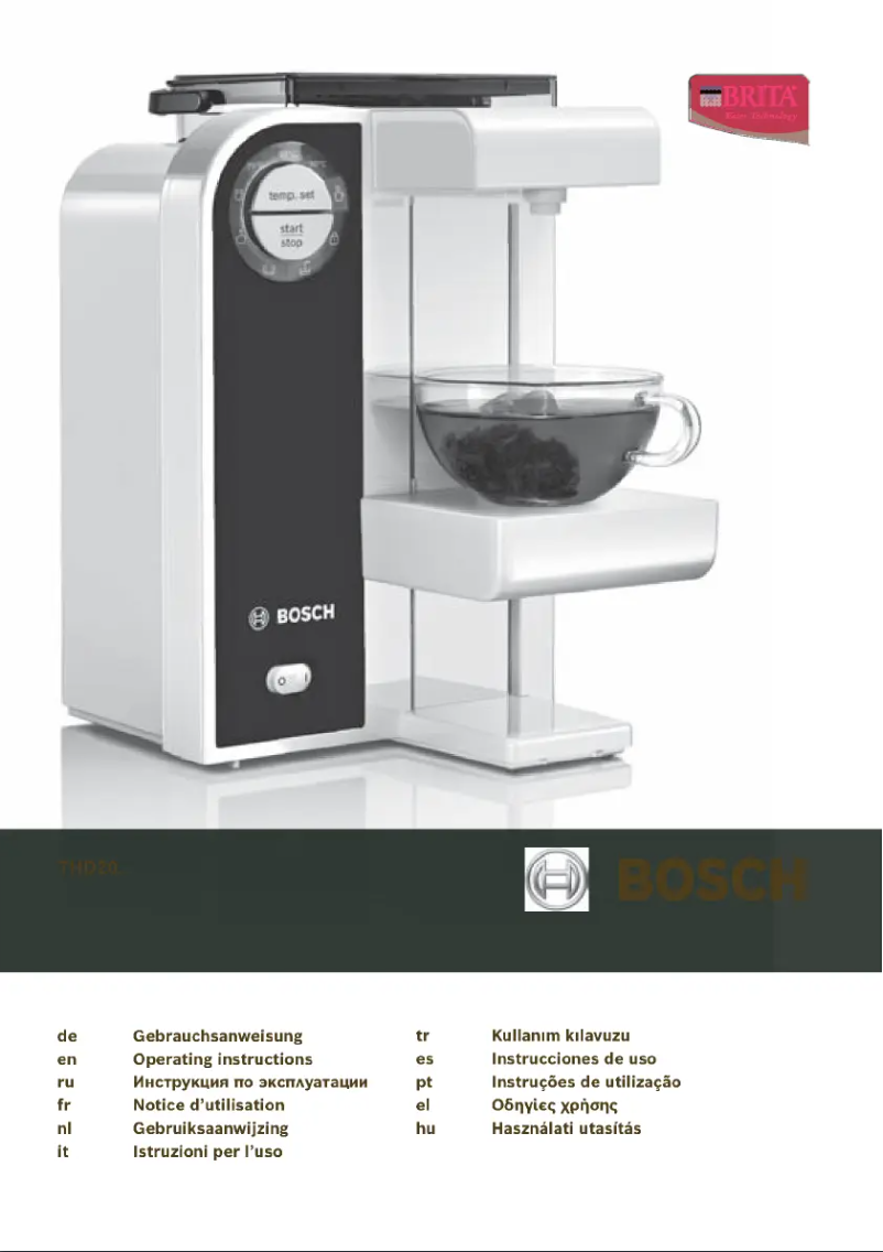 Página 1 del manual Manual de usuario Bosch THD2021 Filtrino FastCup