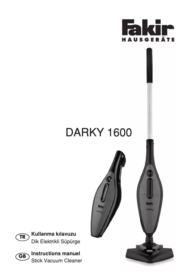 Page n°1 - Manuel utilisateur Fakir DARKY 1600