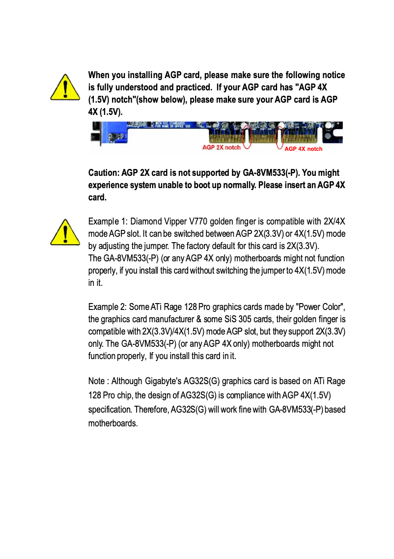 Page 1 de la notice Manuel utilisateur Gigabyte GA-8VM533P