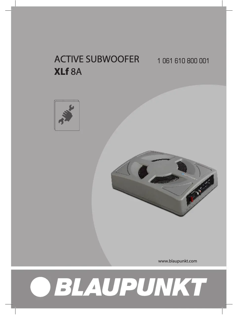 Page n°1 - Manuel utilisateur Blaupunkt XLF 8A