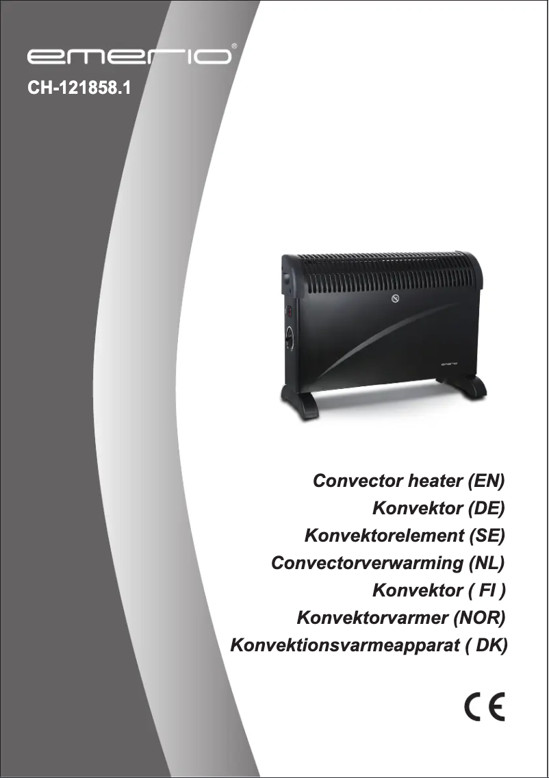 Image de la première page du manuel de l'appareil CH-121858.1