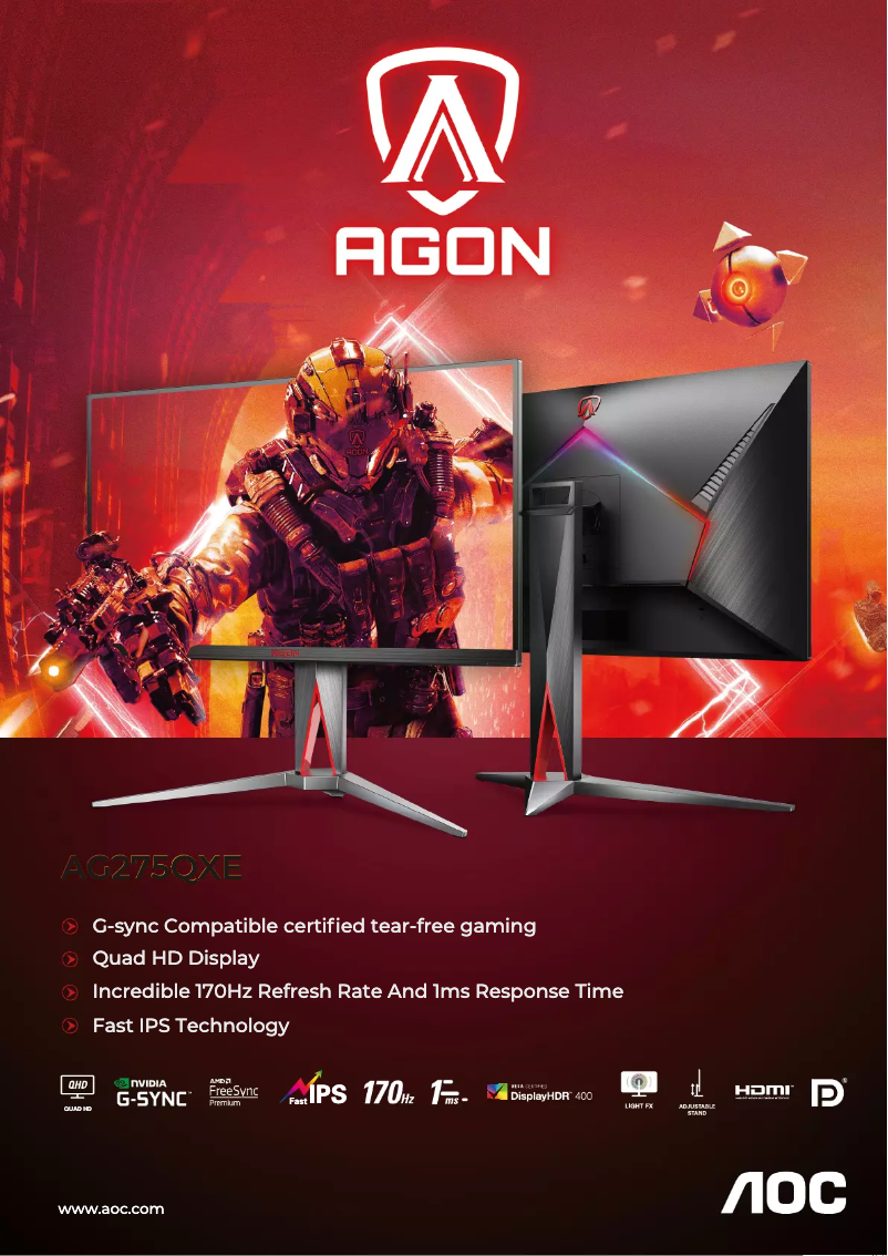 Page n°1 - Manuel utilisateur AOC AGON AG275QXE