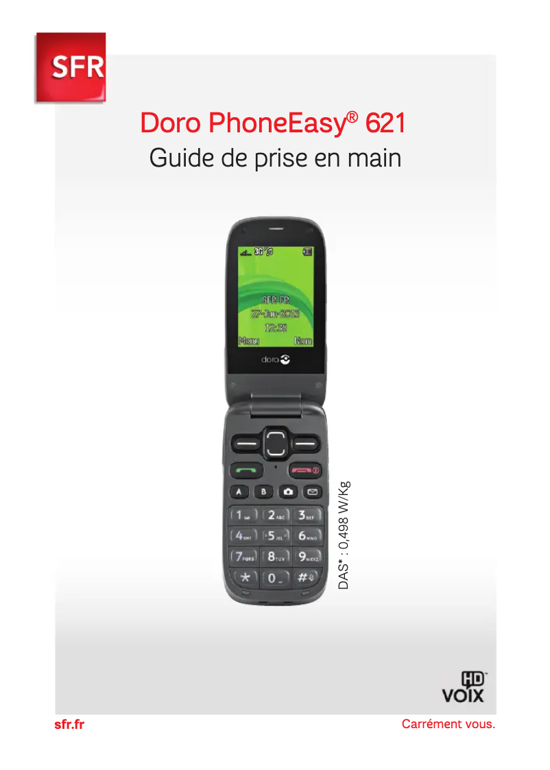 Page 1 de la notice Manuel utilisateur Doro PhoneEasy 621
