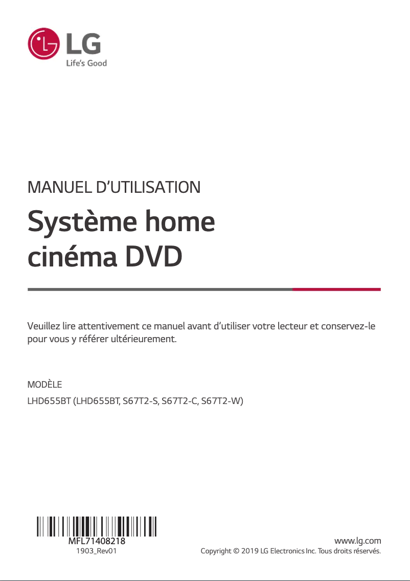 Página 1 del manual Manual de usuario LG LHD655BT