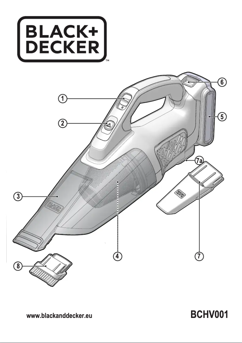 Page n°1 - Manuel utilisateur Black & Decker Dustbuster BCHV001C1