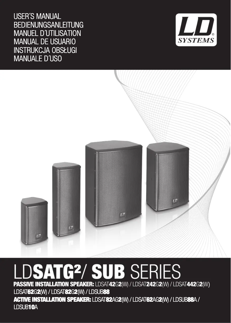 Page n°1 - Manuel utilisateur LD Systems SAT 82 G2
