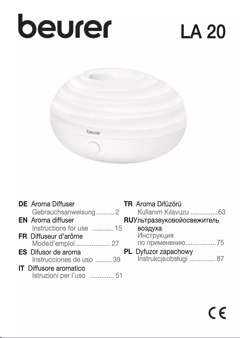 Image de la première page du manuel de l'appareil LA 20