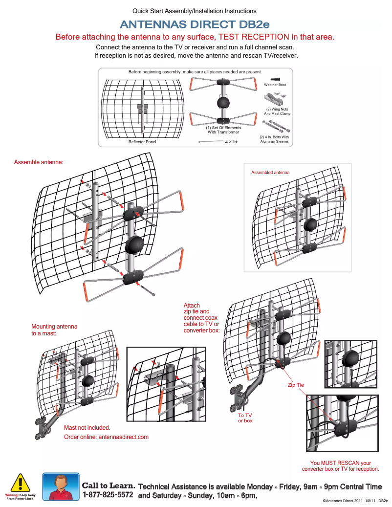 Page n°1 - Manuel utilisateur Antennas Direct DB2e