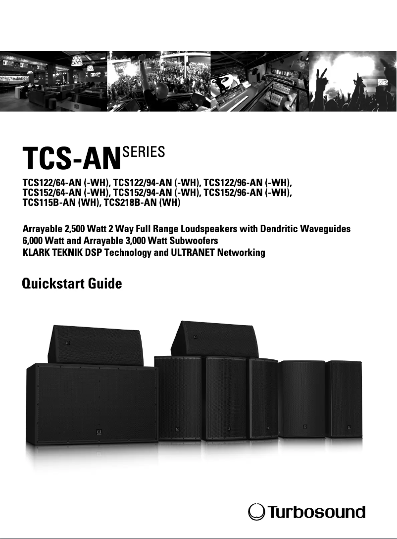 Page n°1 - Manuel utilisateur Turbosound TCS152/64-AN