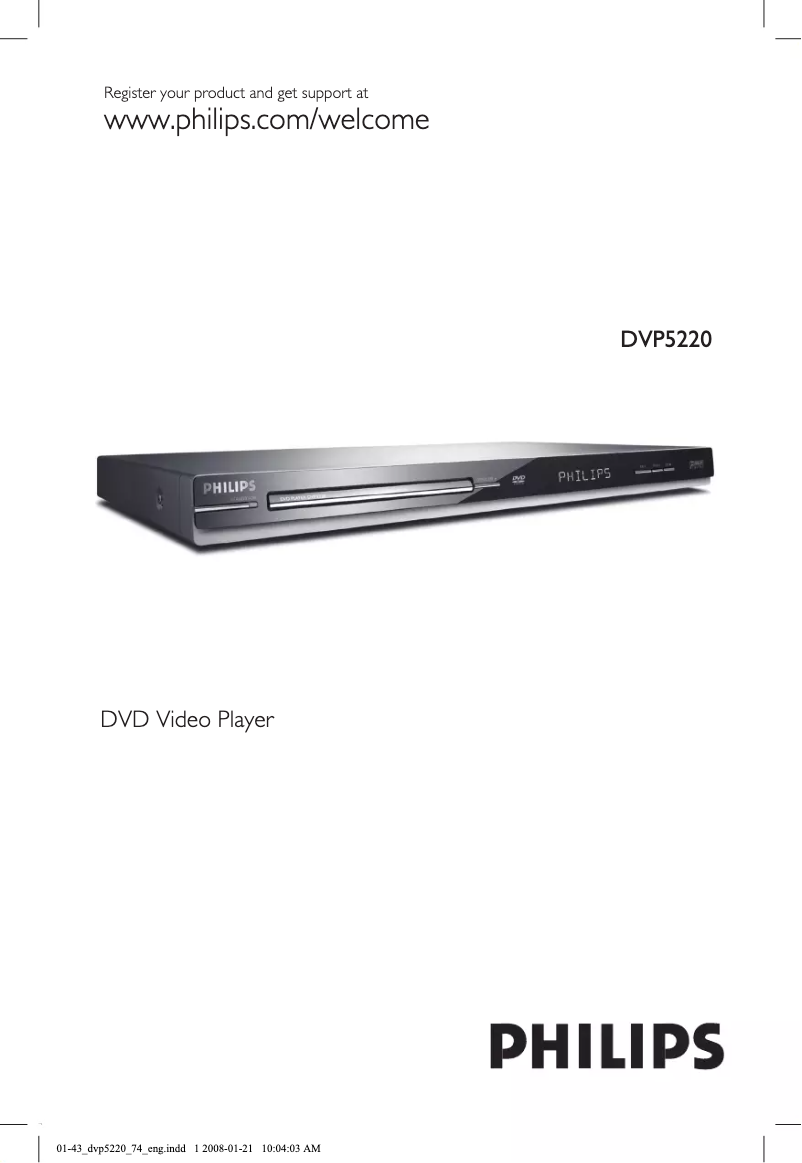 Page 1 de la notice Manuel utilisateur Philips DVP5220